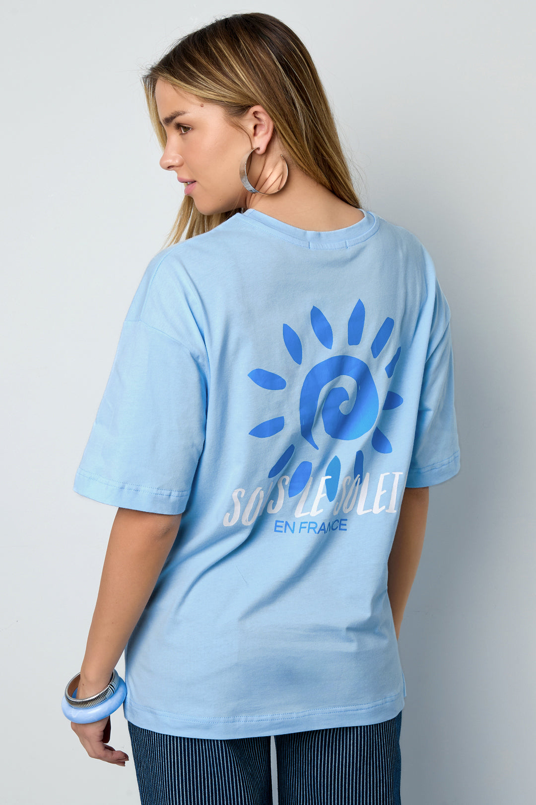 Coton Tricoté T-shirt Femme Casual Lettres