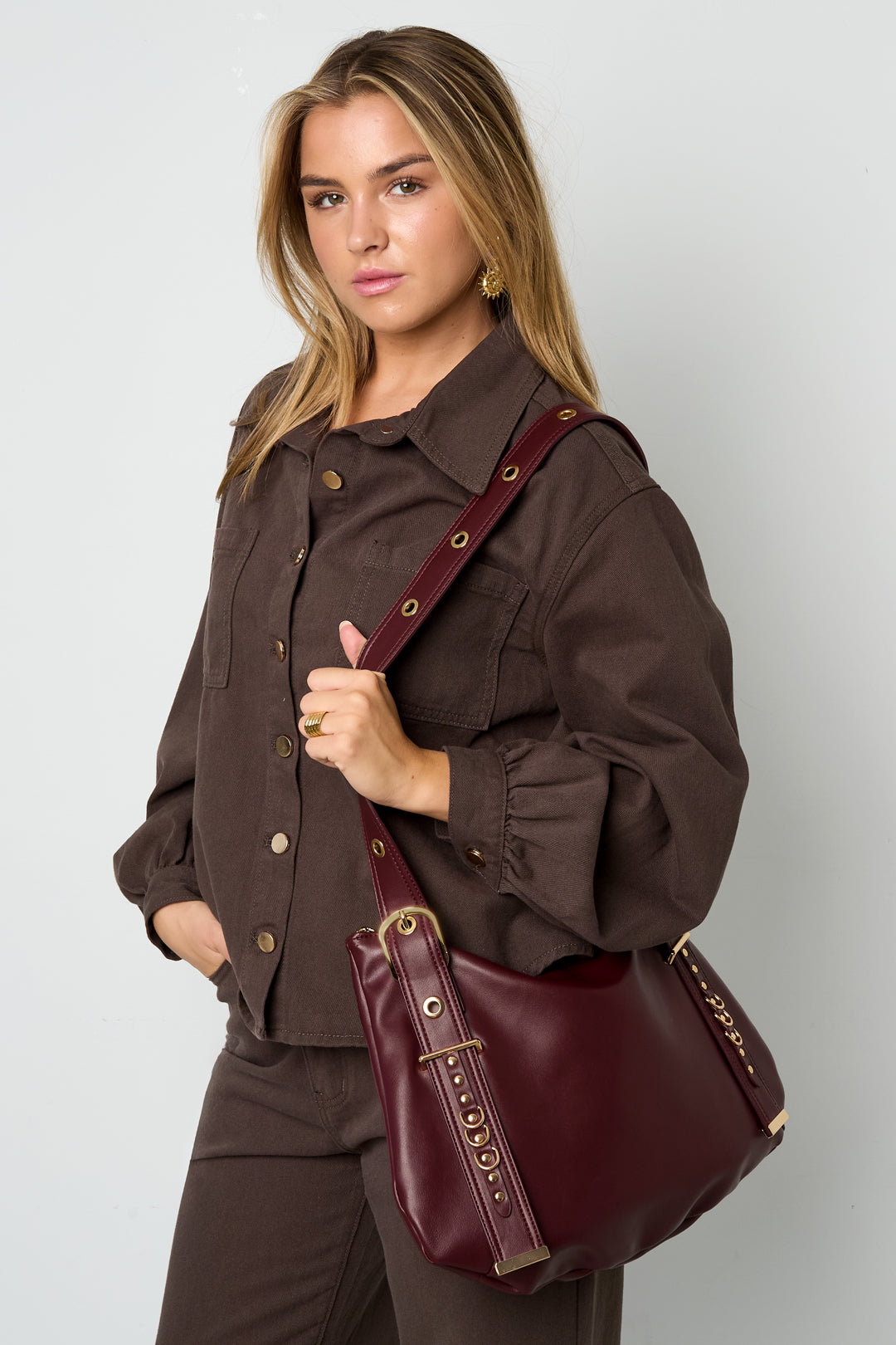 Sacs à bandoulière couleur unie décontractés en PU accessoires quotidiens