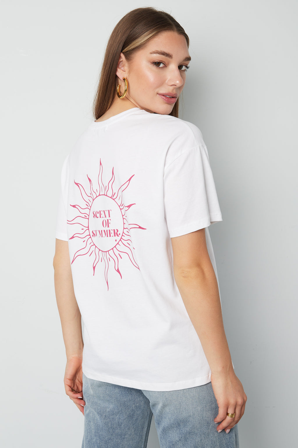 Coton T-shirt Femme Casual Lettres