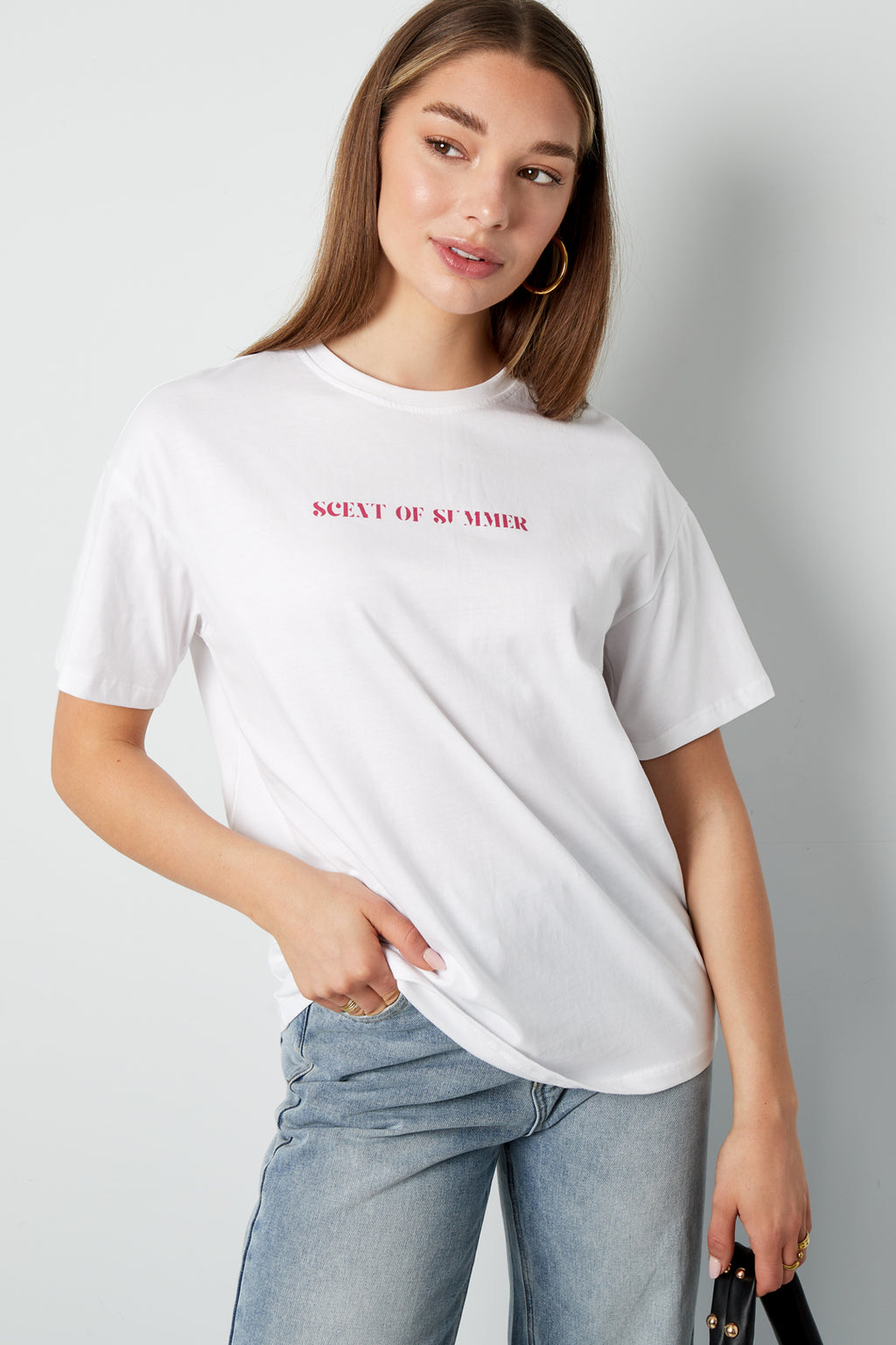 Coton T-shirt Femme Casual Lettres