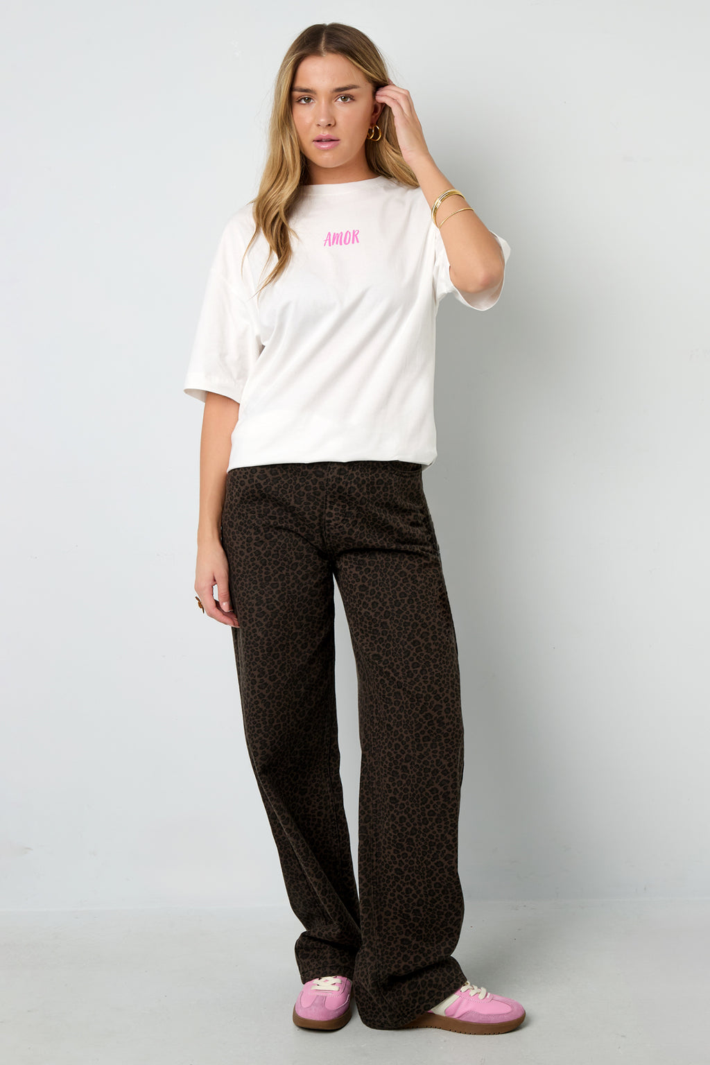 Coton Tricoté T-shirt Femme Casual Lettres