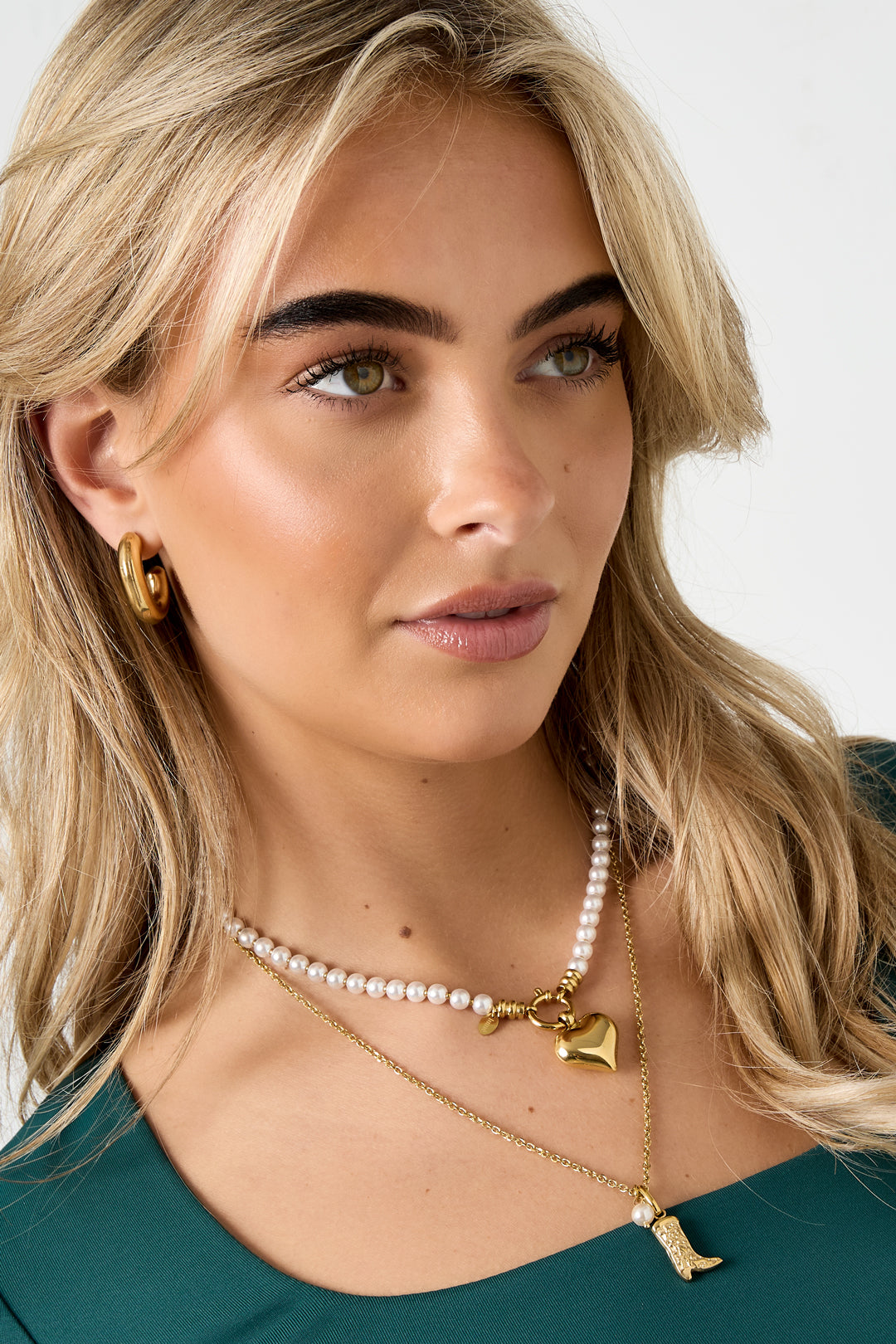 Colliers de perles en forme de cœur