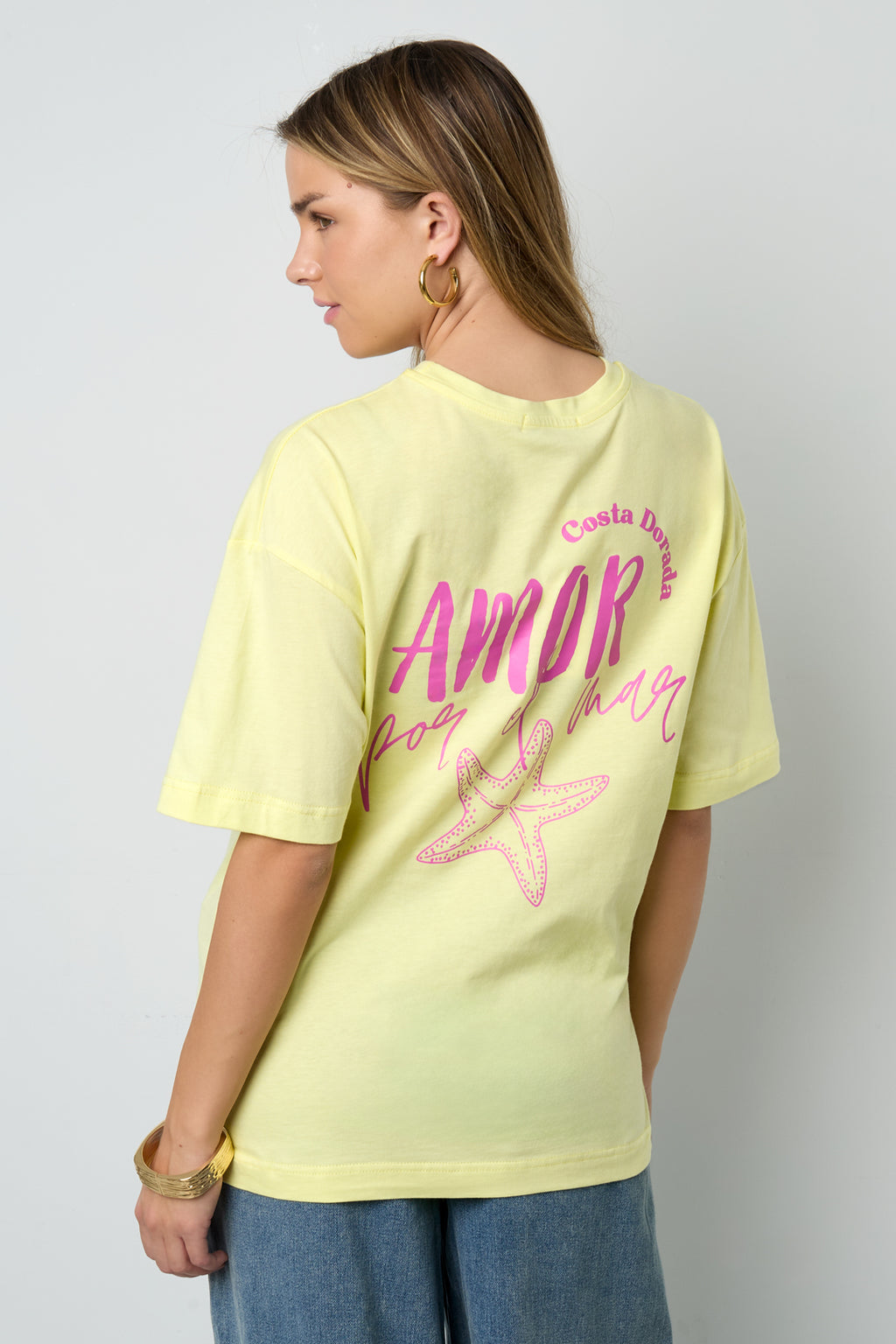 Coton Tricoté T-shirt Femme Casual Lettres