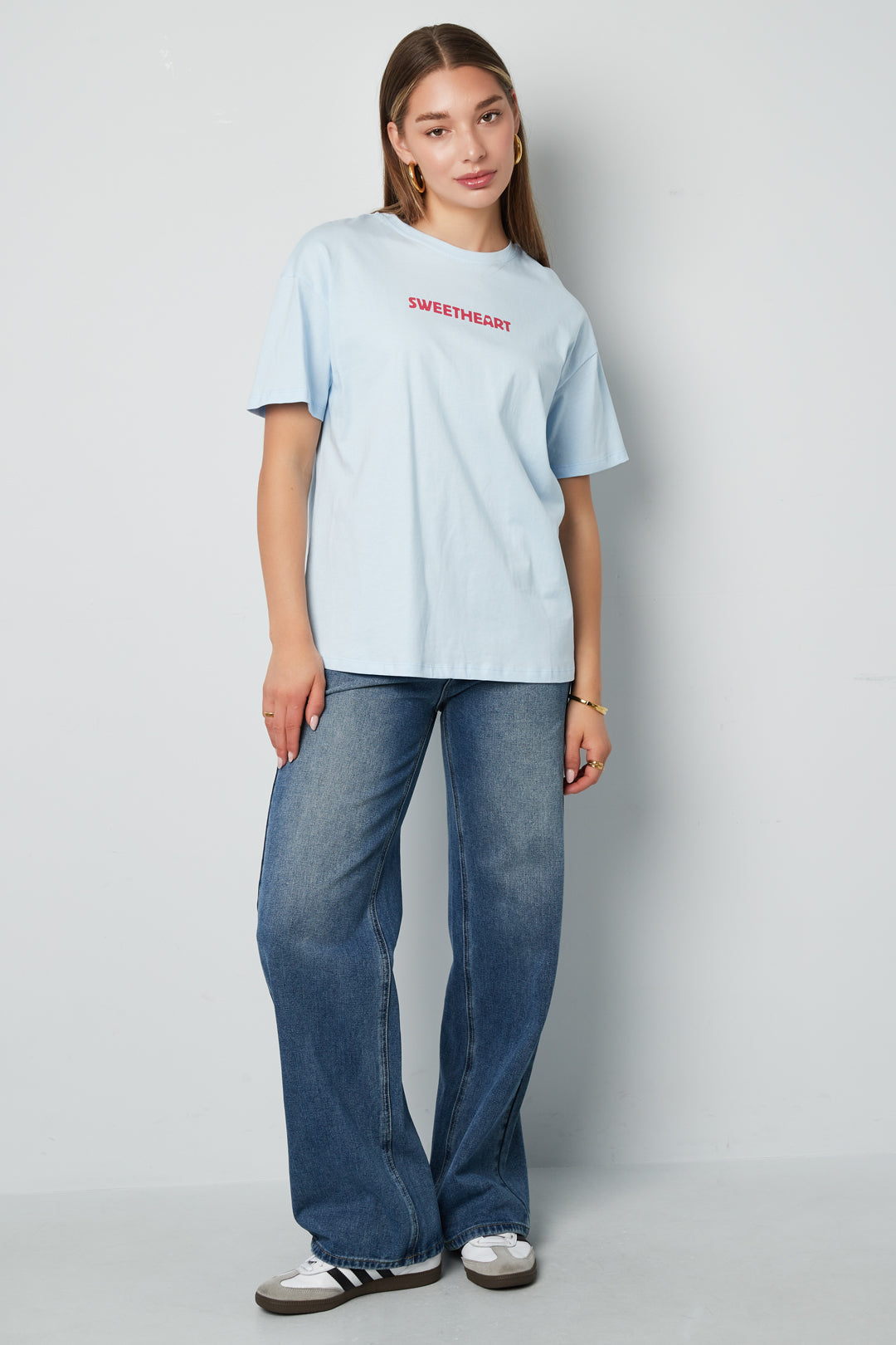T-shirt Femme Tricoté Casual Lettres
