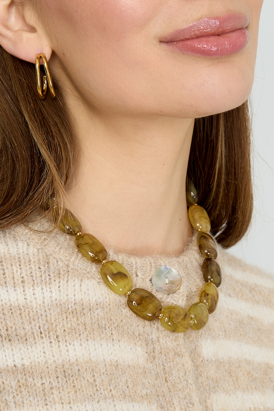 Collier de perles squovales