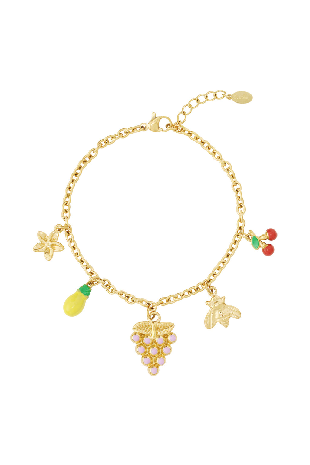 Bracelet à breloques fruitées