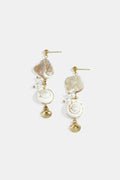 Boucles d'oreilles pendantes en acier inoxydable, coquillage, collection vacances et romantisme, bijoux pour femmes
