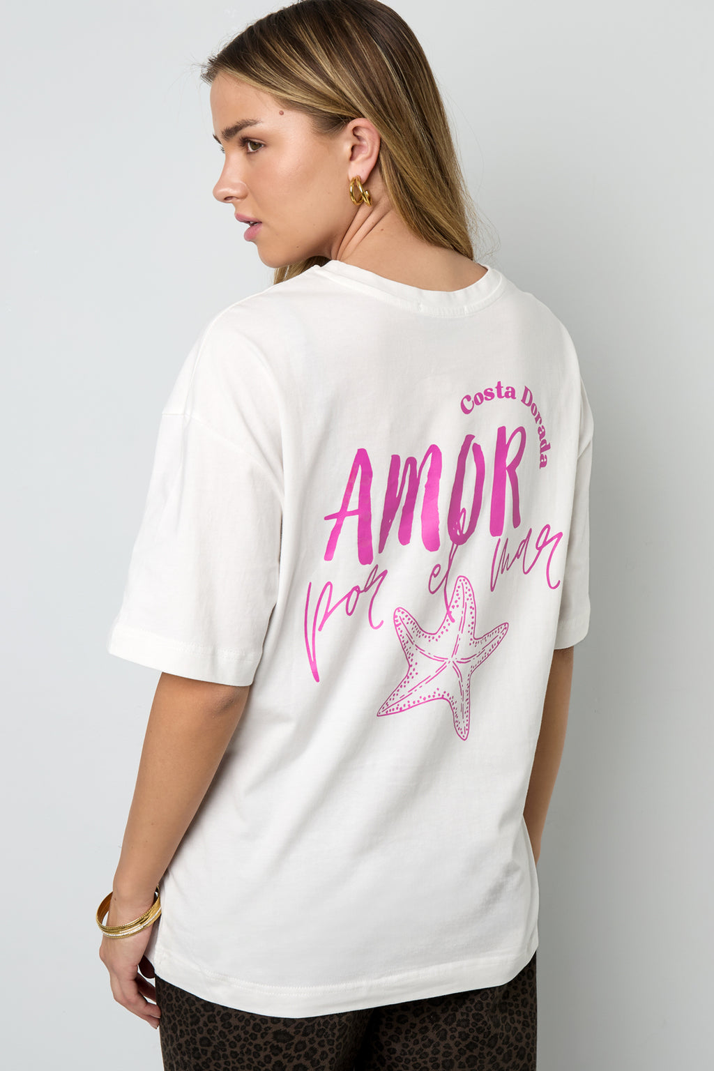 Coton Tricoté T-shirt Femme Casual Lettres