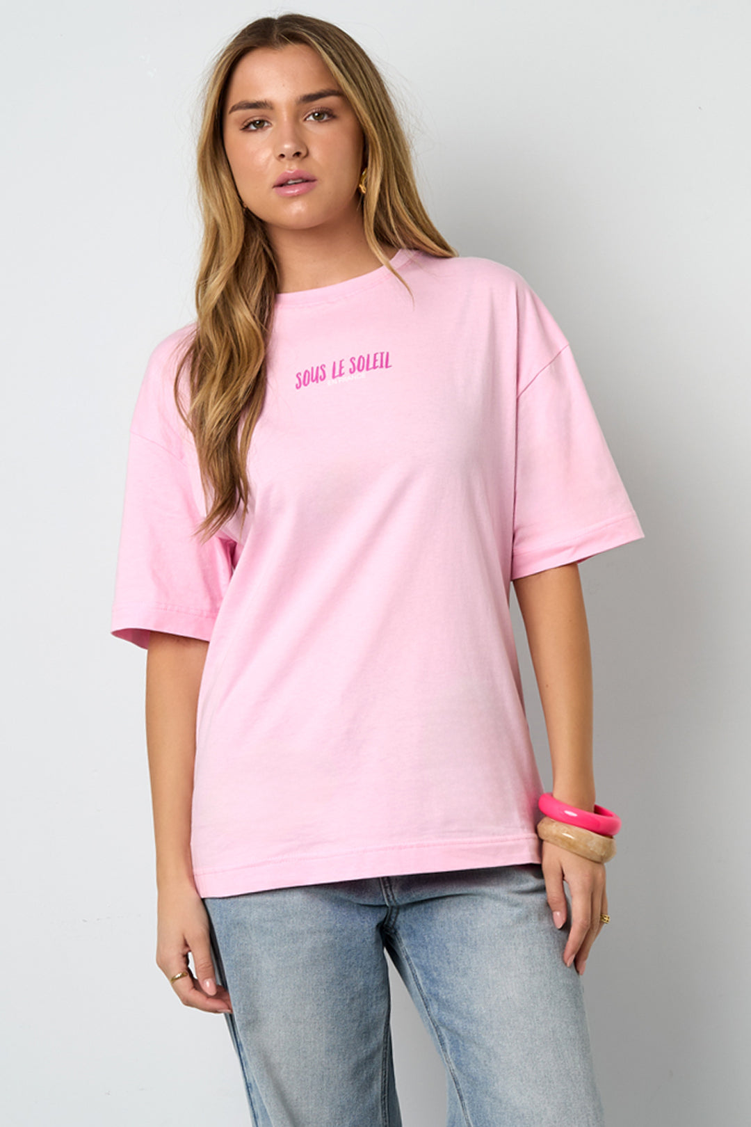 Coton Tricoté T-shirt Femme Casual Lettres
