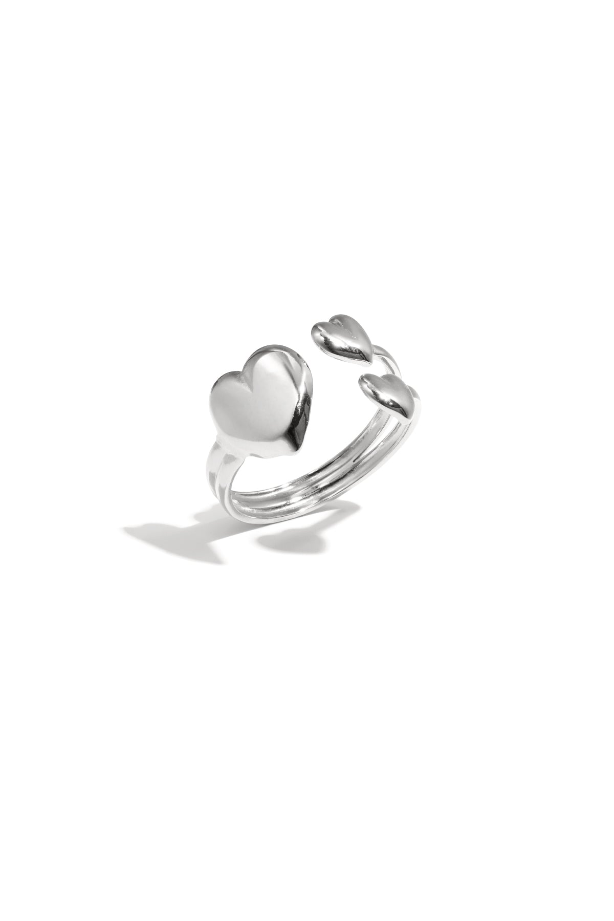 Bague ouverte avec motif de coeur - Apollodrop
