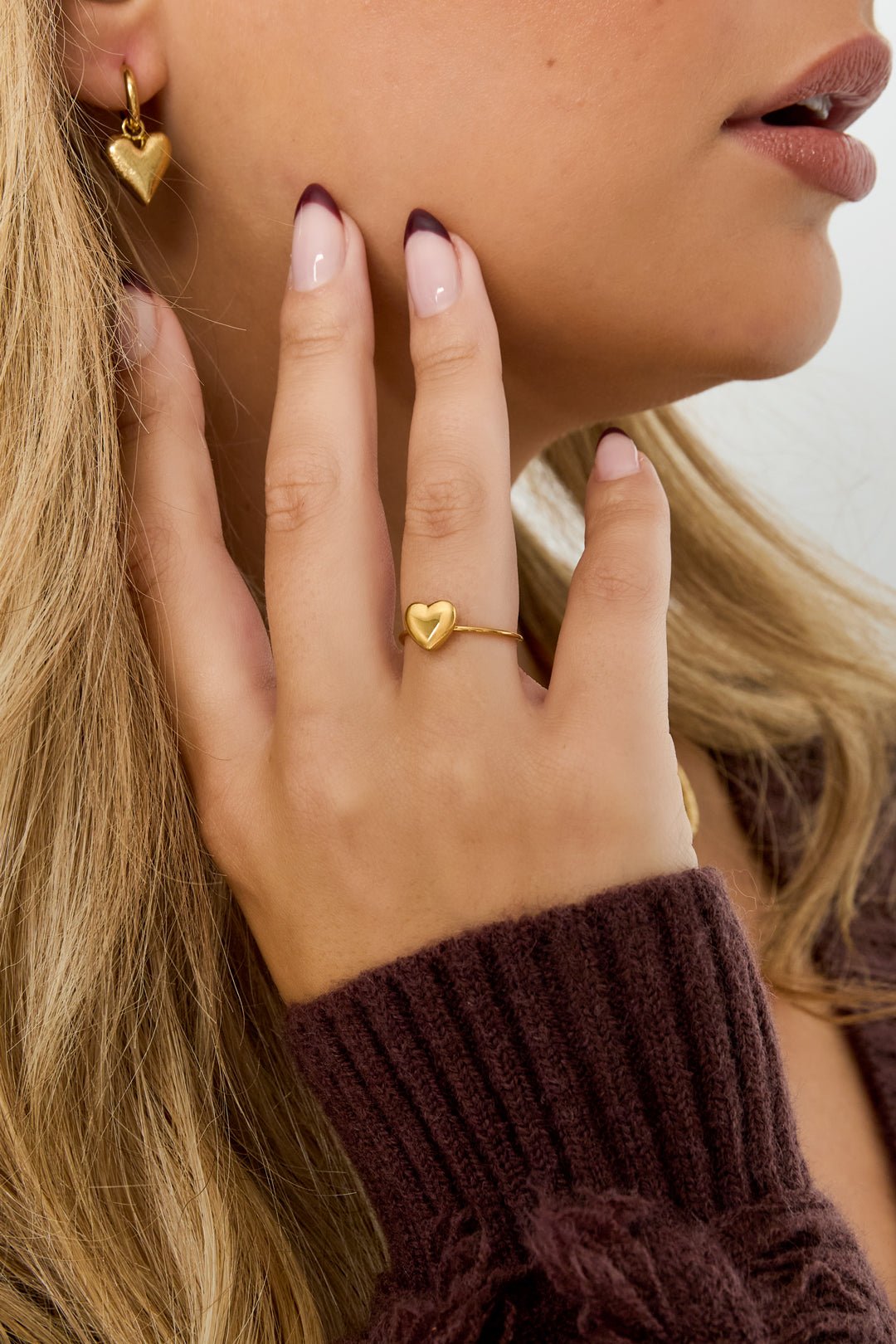 Bague simple en forme de petit cœur - Apollodrop