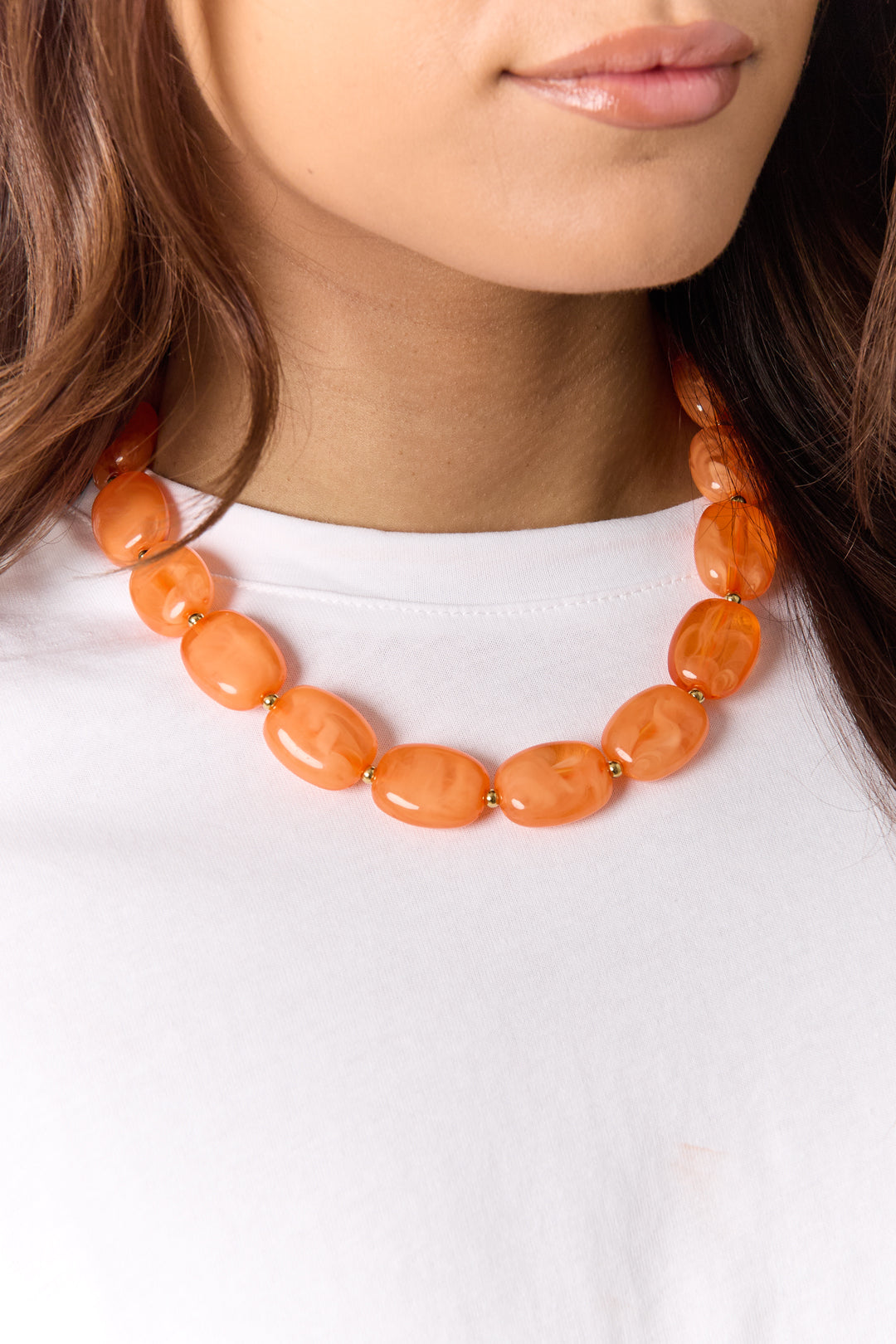 Collier de perles squovales