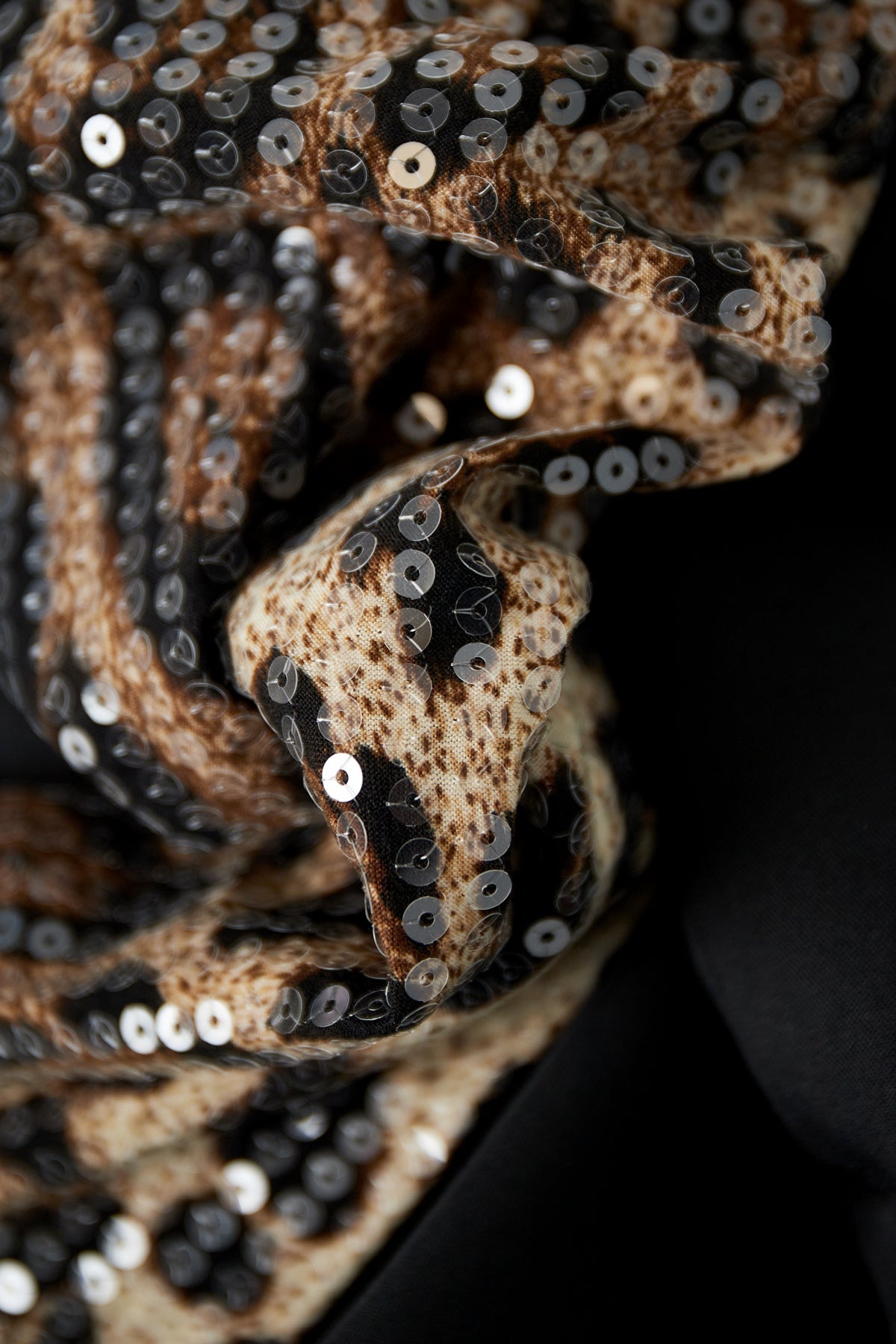 Blazer à manches pailletées imprimé léopard - Apollodrop