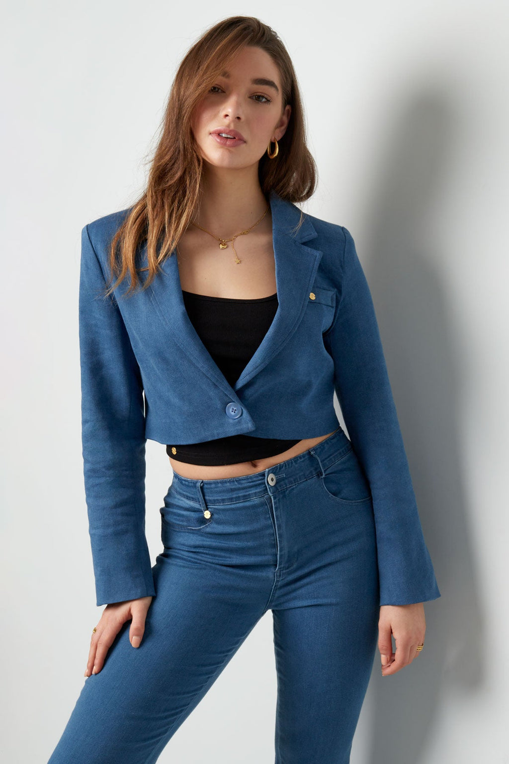Blazer court en jean - Apollodrop