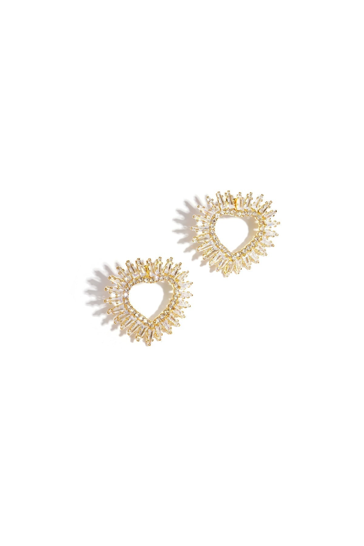 Boucles d'oreilles à tige en forme de cœur - Apollodrop