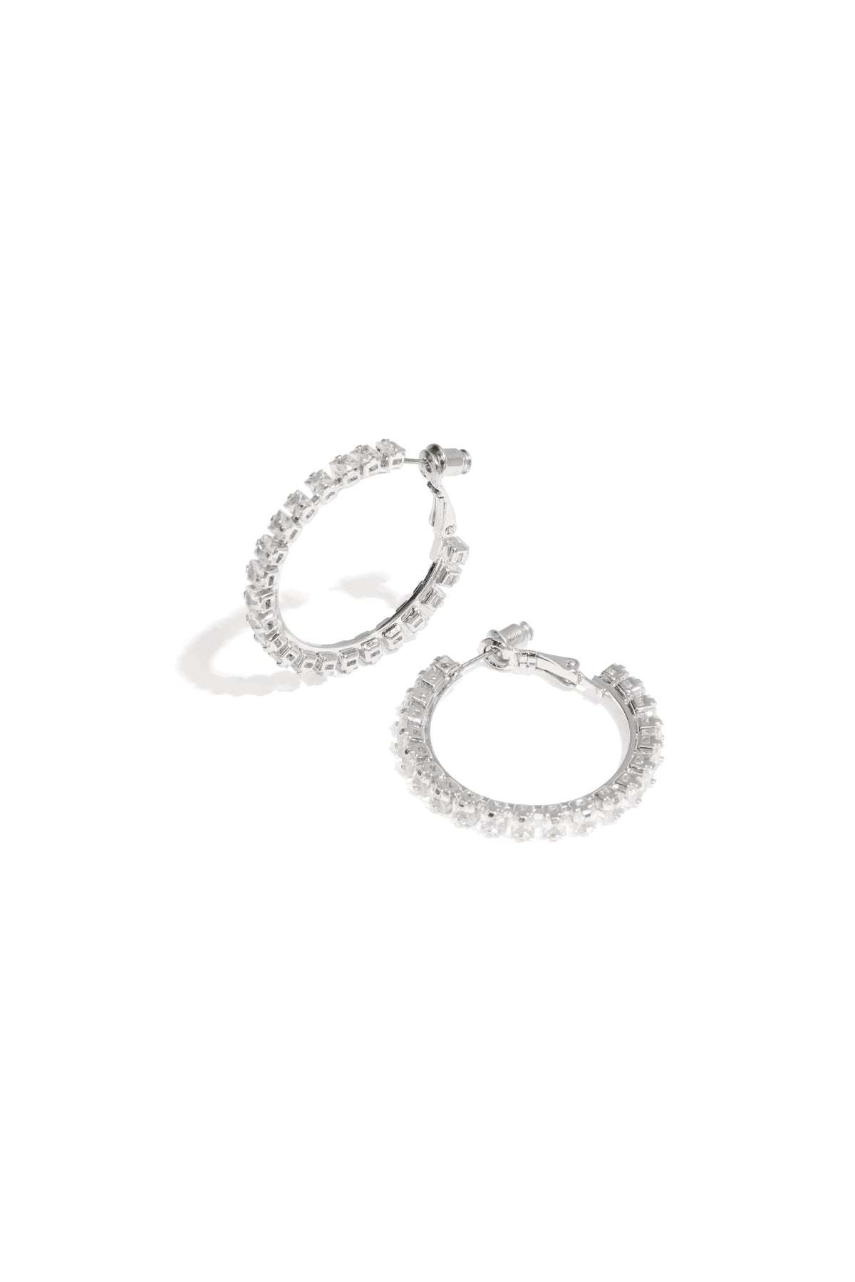 Boucles d'oreilles créoles avec diamants - Apollodrop