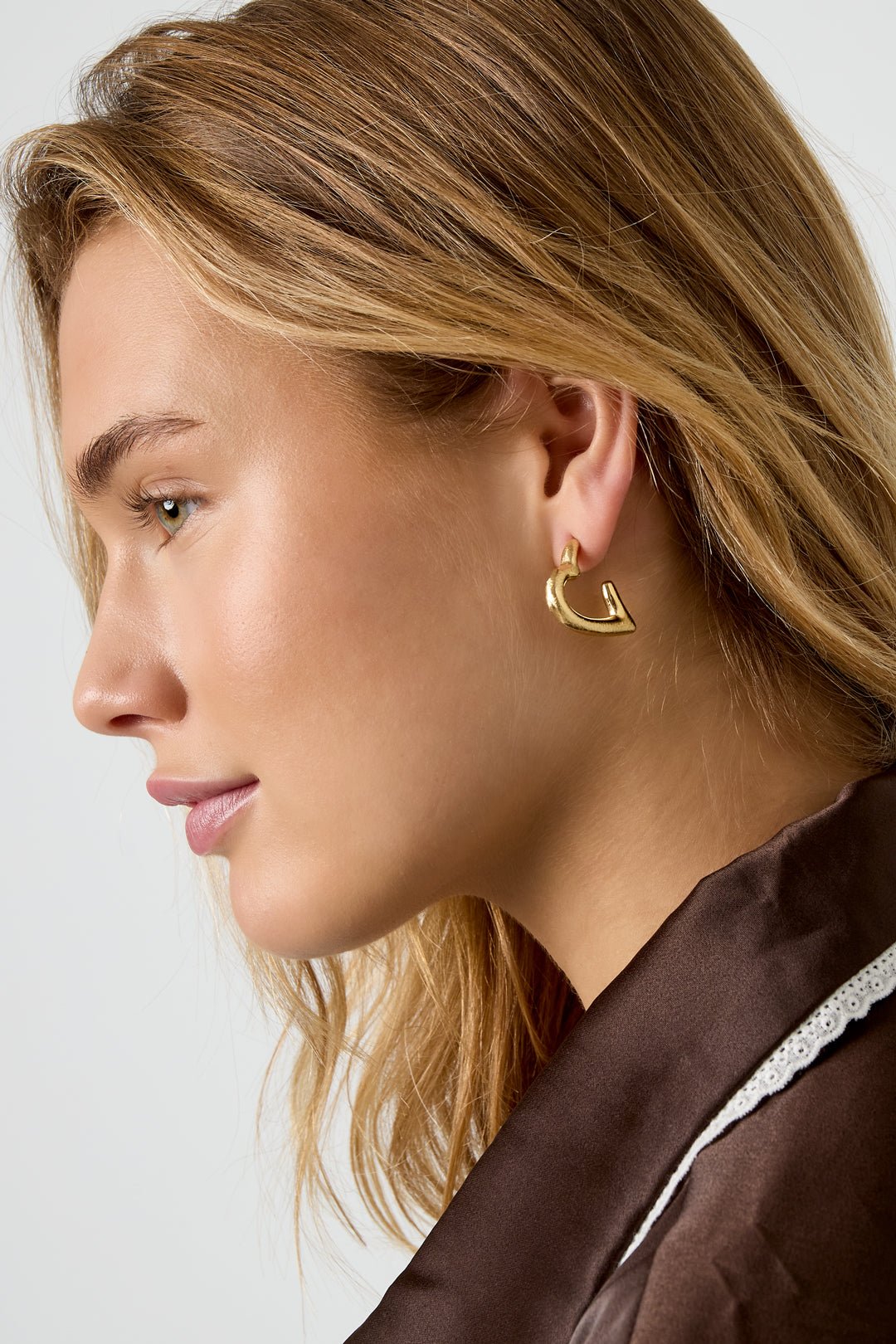 Boucles d'oreilles créoles en forme de cœur - Apollodrop