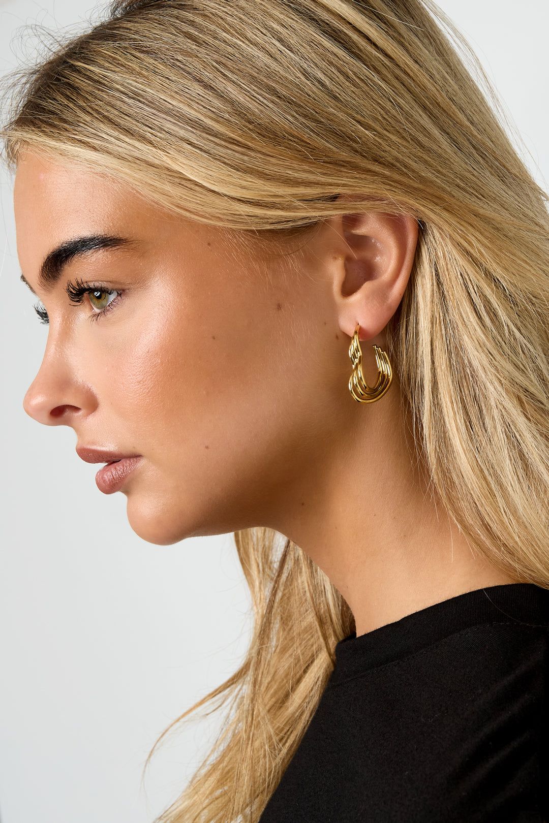 Boucles d'oreilles créoles en forme de cœur - Apollodrop