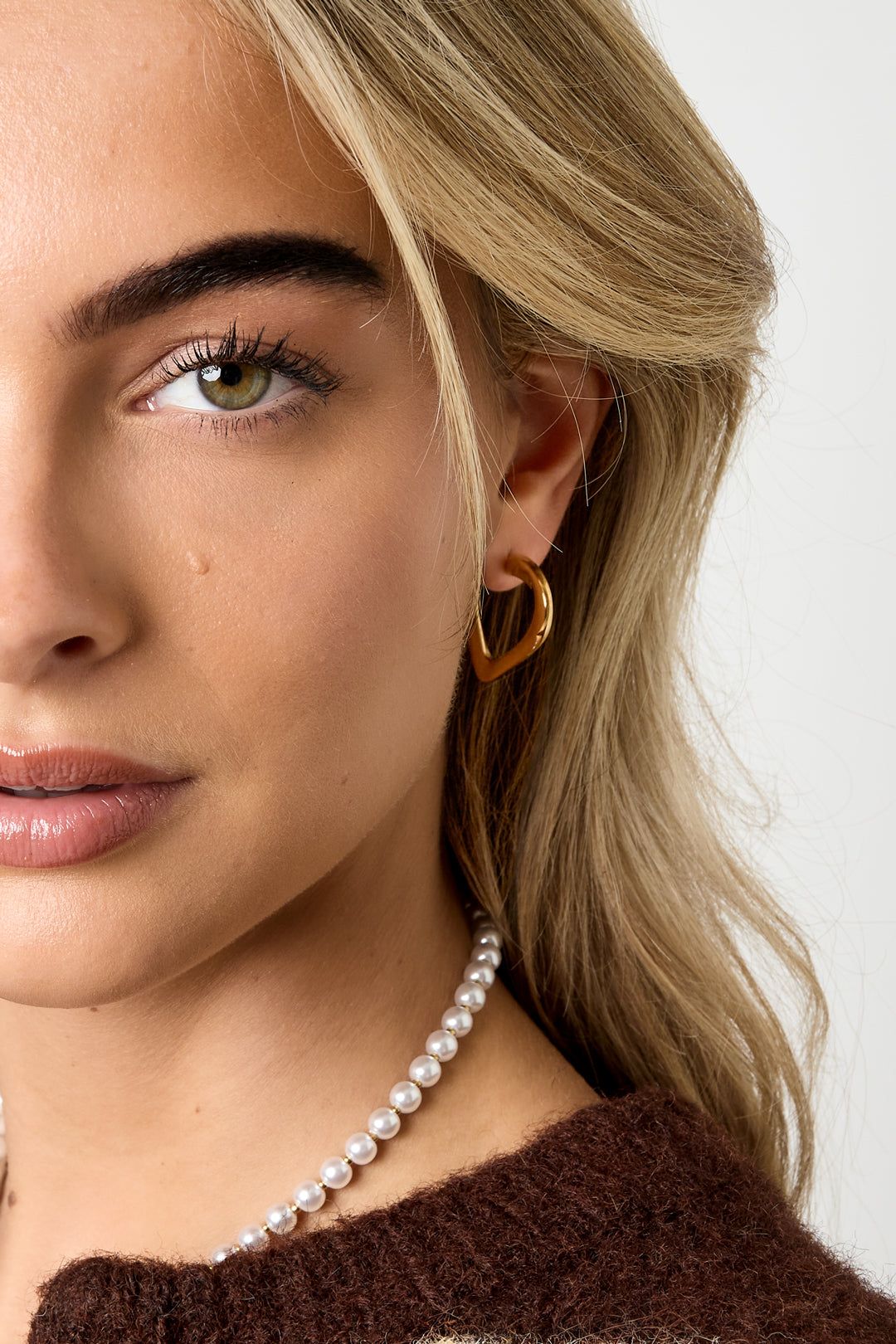 Boucles d'oreilles créoles en forme de cœur Simple - Apollodrop