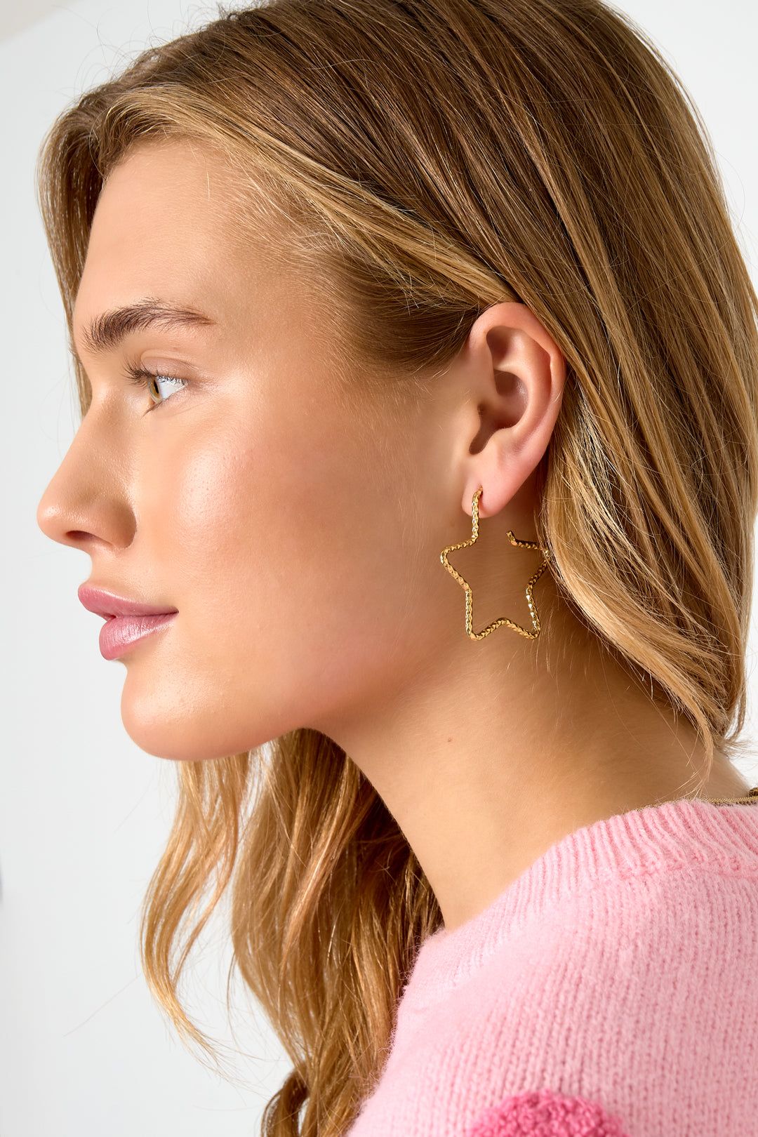 Boucles d'oreilles créoles en forme d'étoiles - Apollodrop