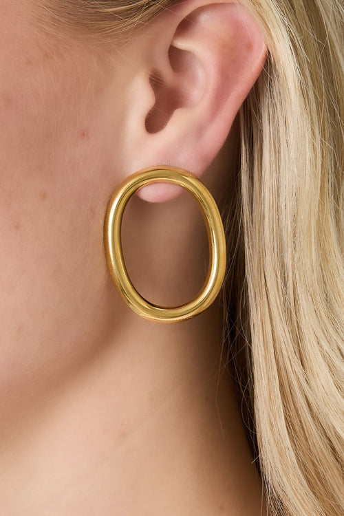 Boucles d'oreilles créoles ovales - Apollodrop