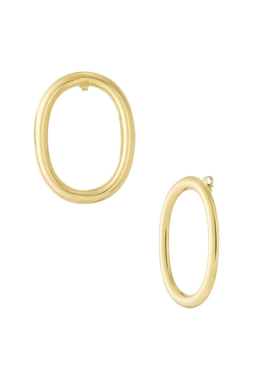 Boucles d'oreilles créoles ovales - Apollodrop