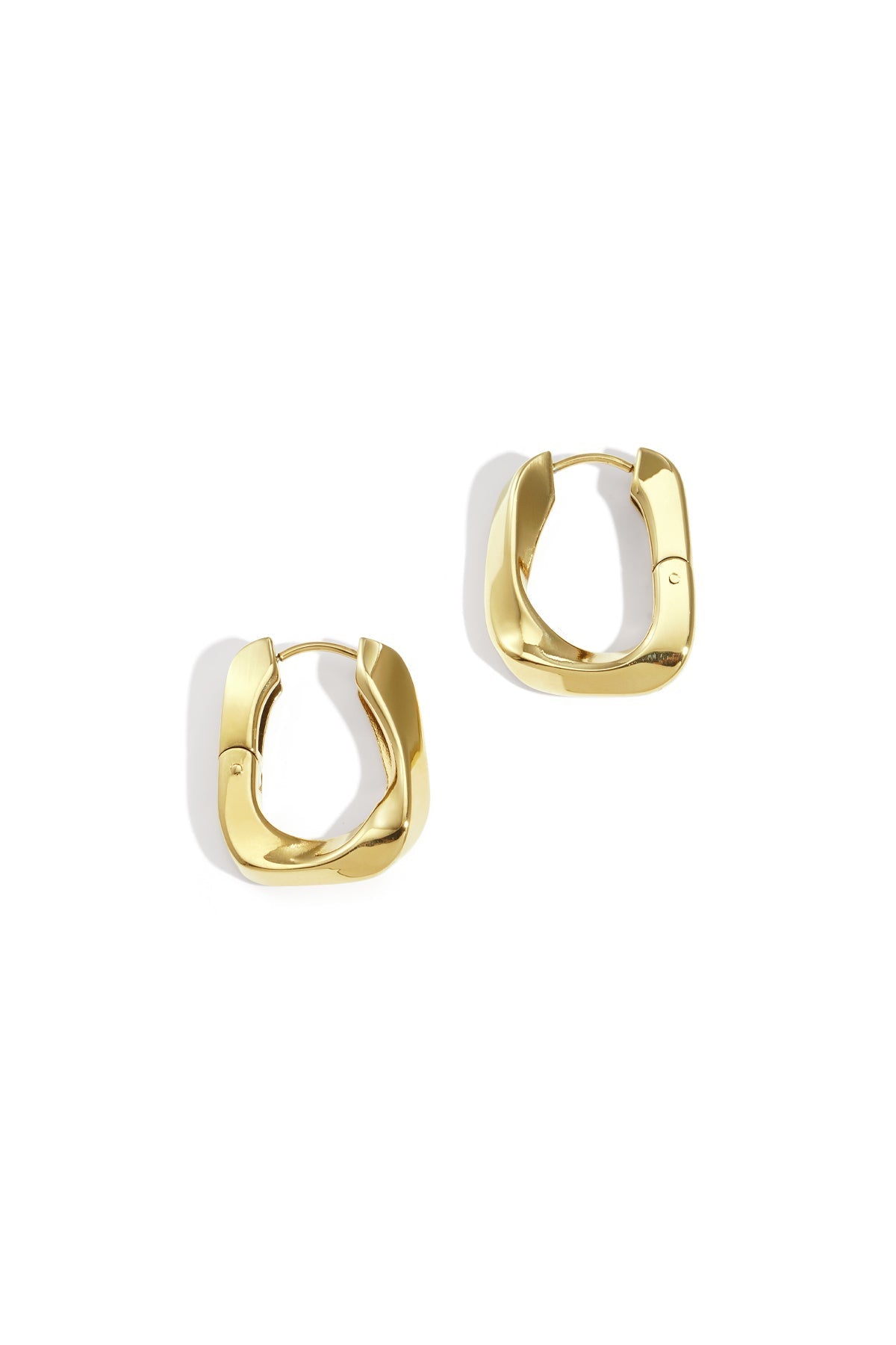 Boucles d'oreilles créoles rectangulaires - Apollodrop