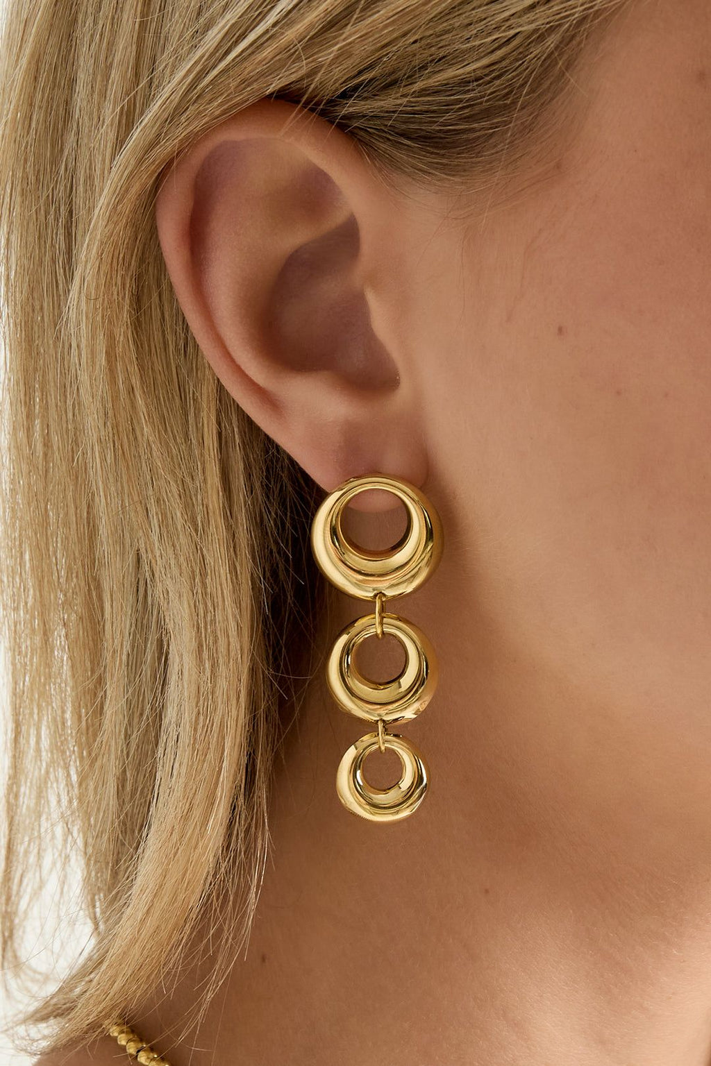 Boucles d'oreilles pendantes en forme de cercles - Apollodrop