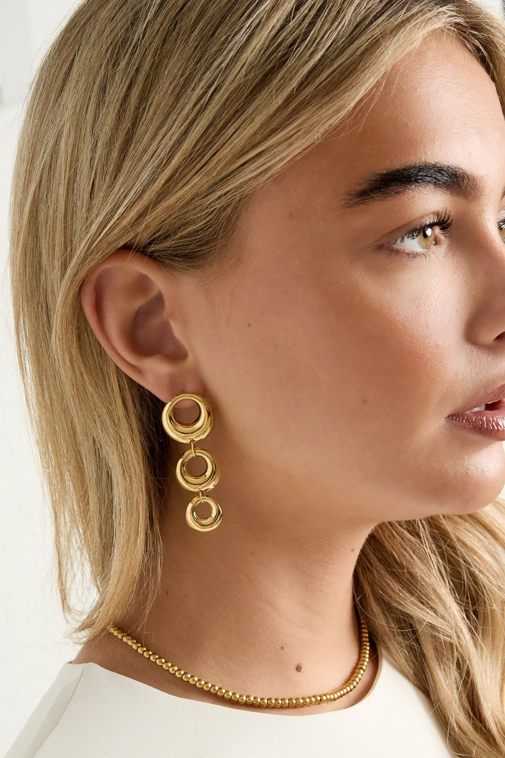 Boucles d'oreilles pendantes en forme de cercles - Apollodrop