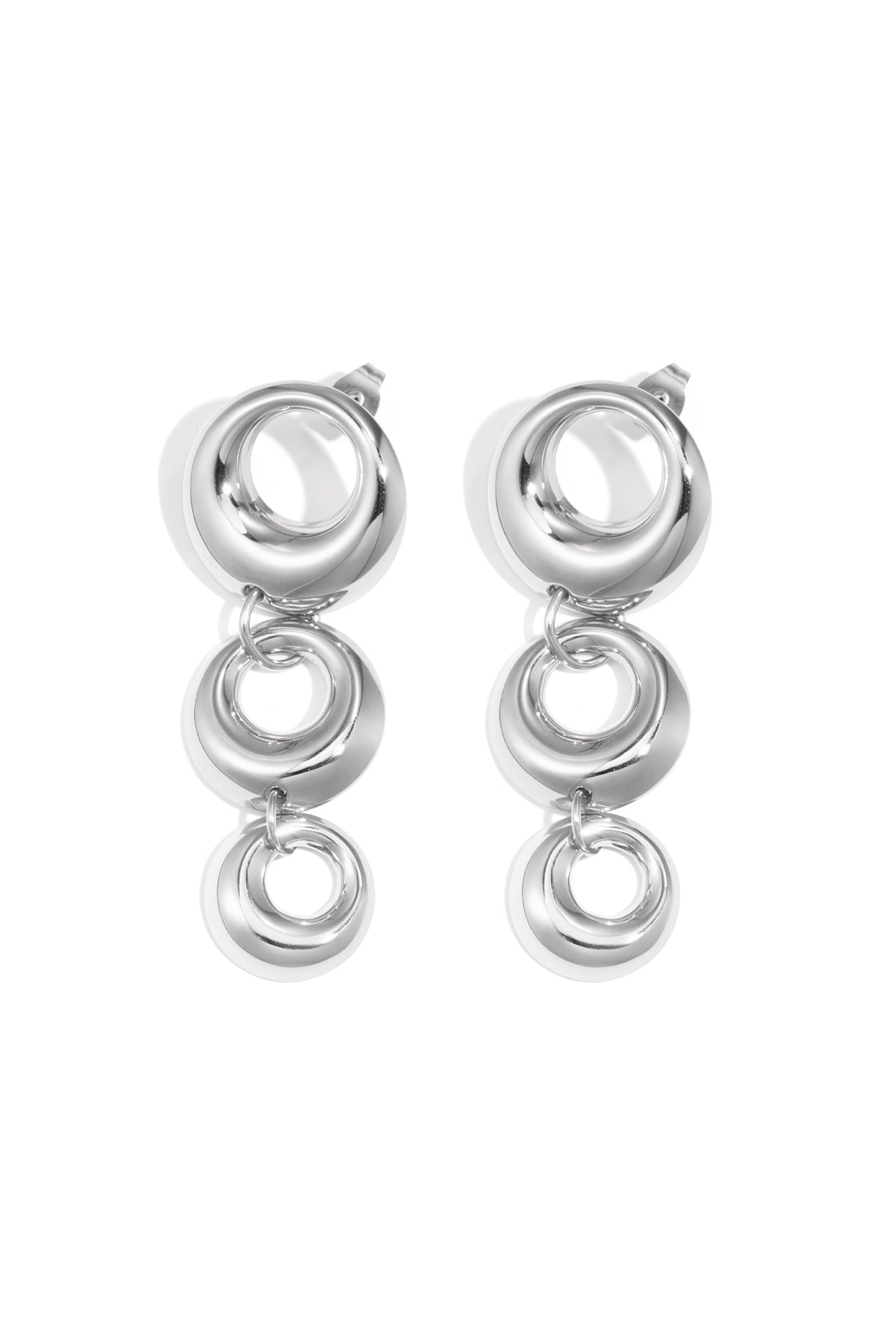 Boucles d'oreilles pendantes en forme de cercles - Apollodrop