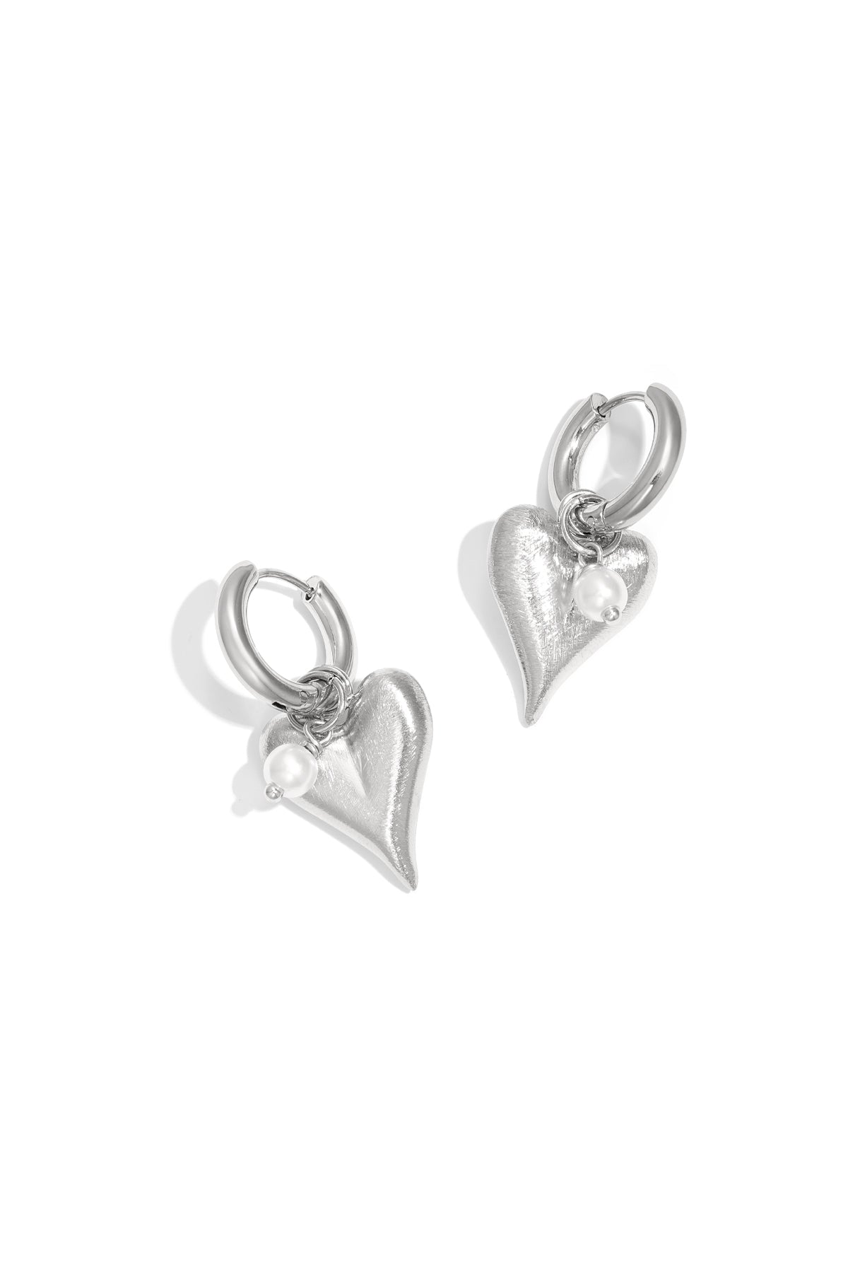 Boucles d'oreilles pendantes en forme de cœur avec diamant - Apollodrop