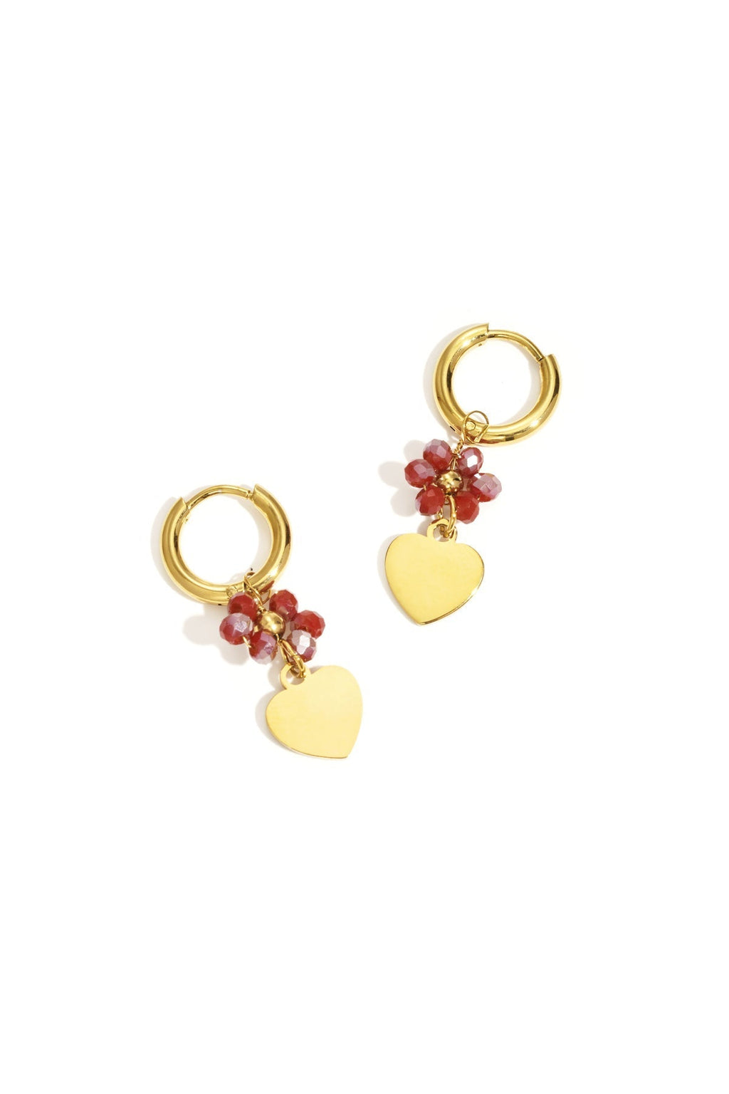 Boucles d'oreilles pendantes en forme de coeurs - Apollodrop
