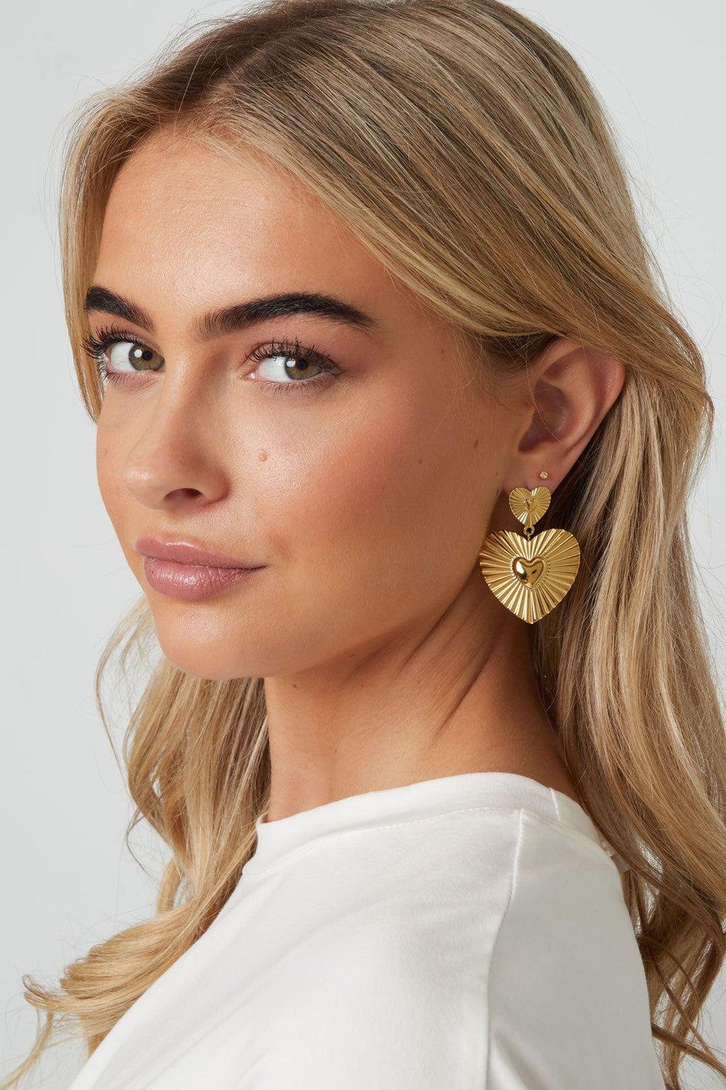 Boucles d'oreilles pendantes style cœur - Apollodrop