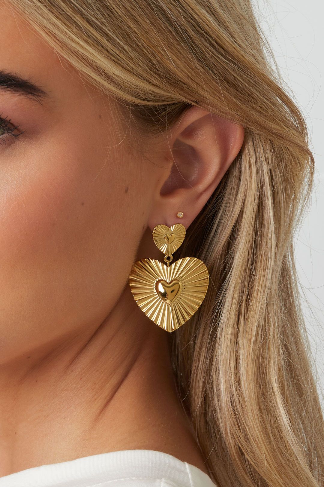 Boucles d'oreilles pendantes style cœur - Apollodrop