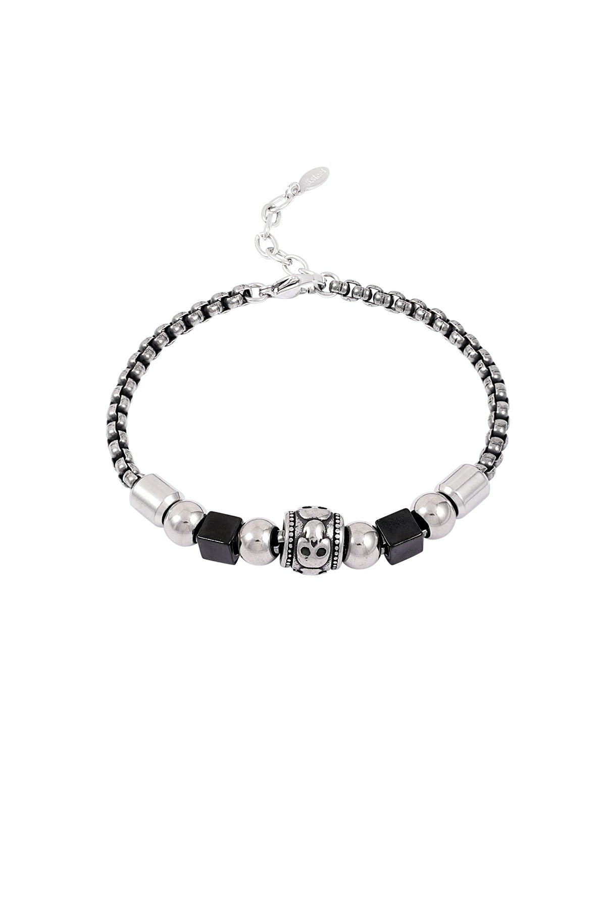 Bracelet à breloques avec tête de mort - Apollodrop