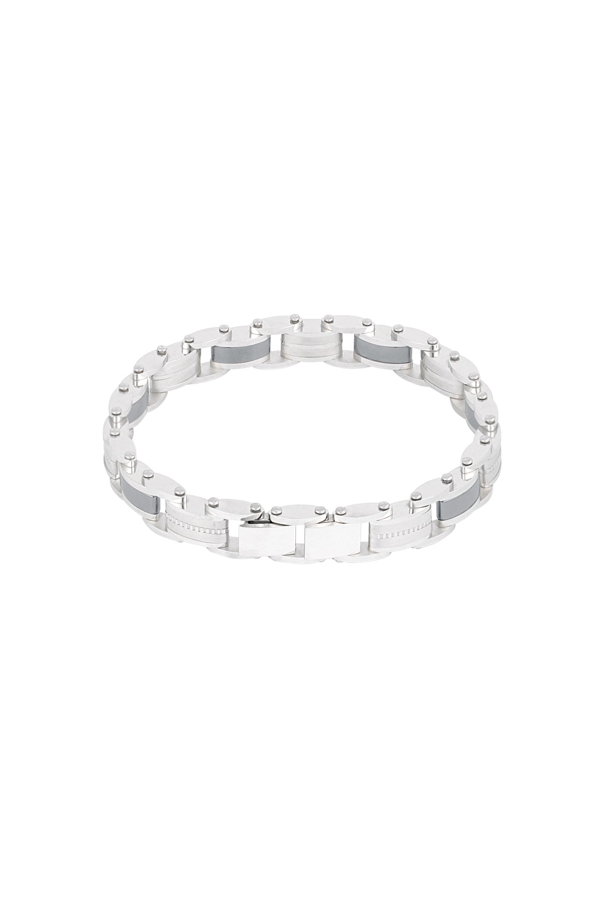 Bracelet homme acier à maillons - argent - Apollodrop