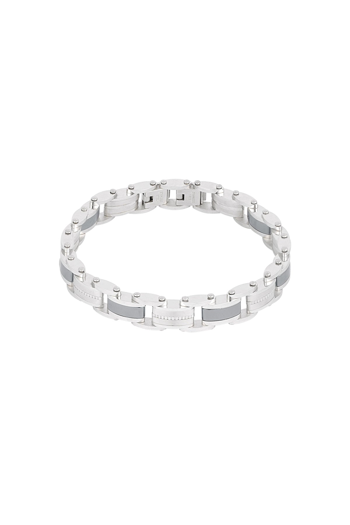 Bracelet homme acier à maillons - argent - Apollodrop