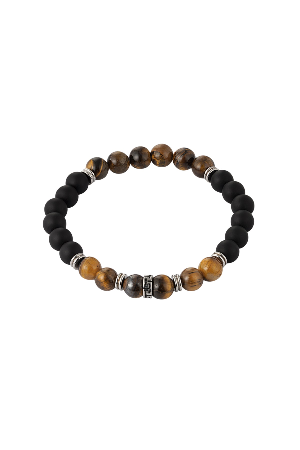 Bracelet homme avec différentes perles - marron/noir - Apollodrop