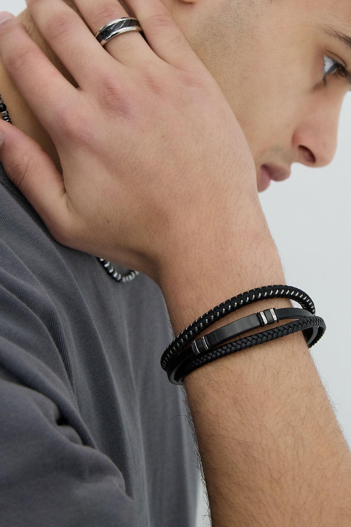Bracelet homme double tressé casual - Apollodrop