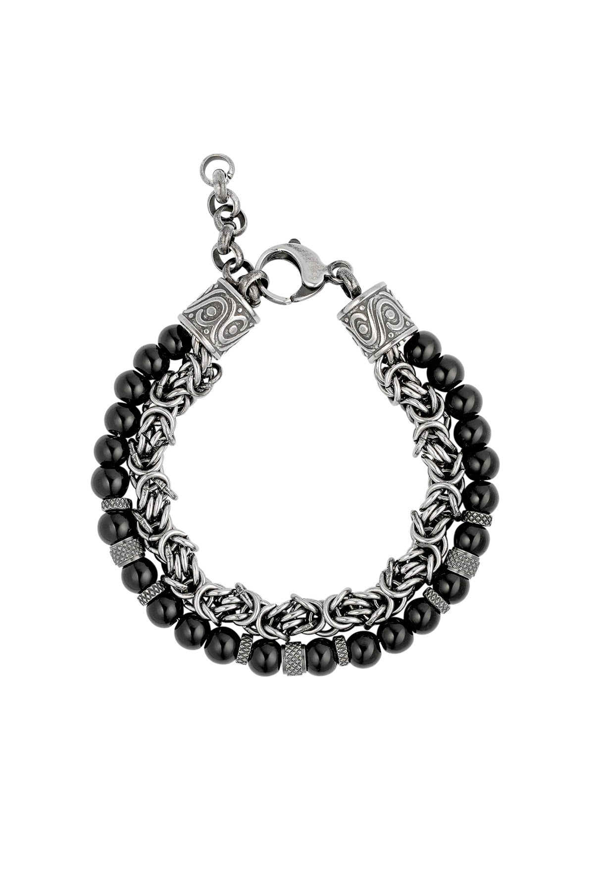 Bracelet homme Nexus - argent noir - Apollodrop