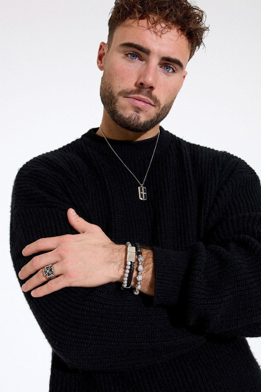 Bracelet homme perles monochrome - Apollodrop