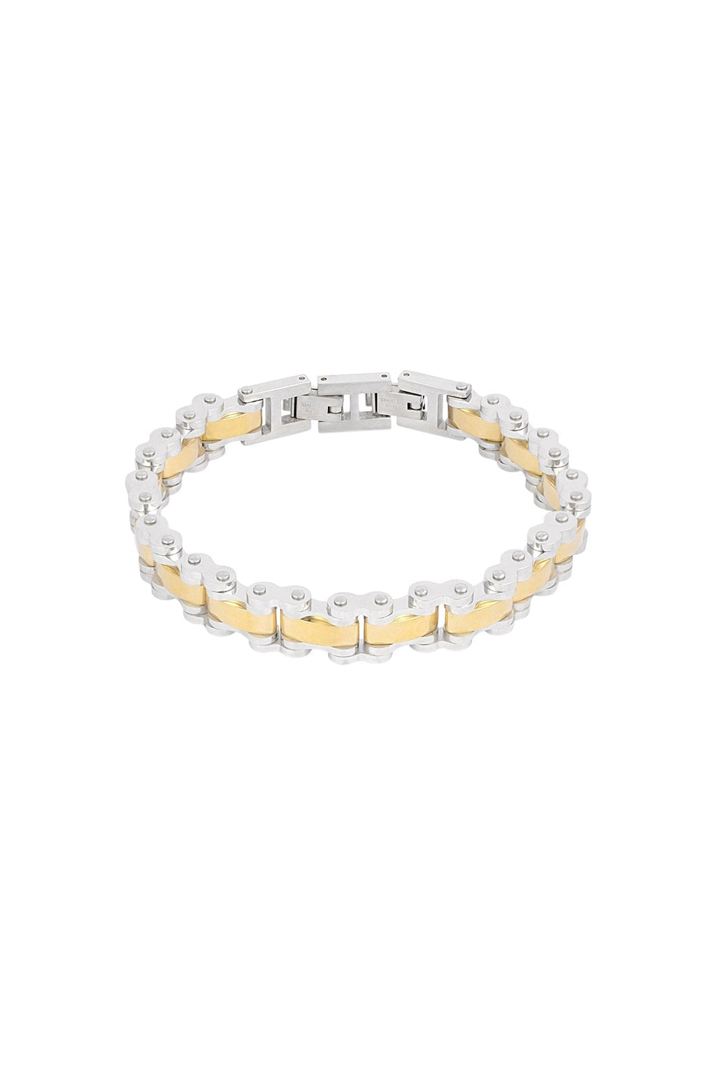 Bracelet manchette fusion homme - argent doré - Apollodrop