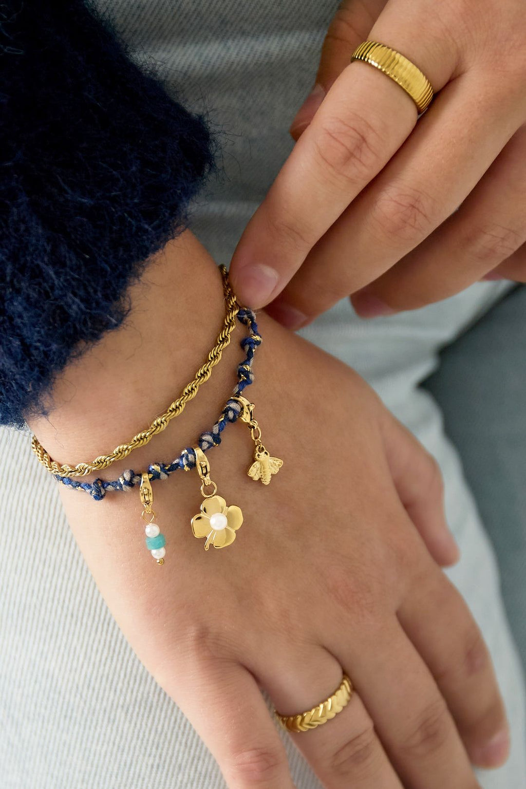 Bracelets en chaîne de coton de couleurs mélangées - Apollodrop