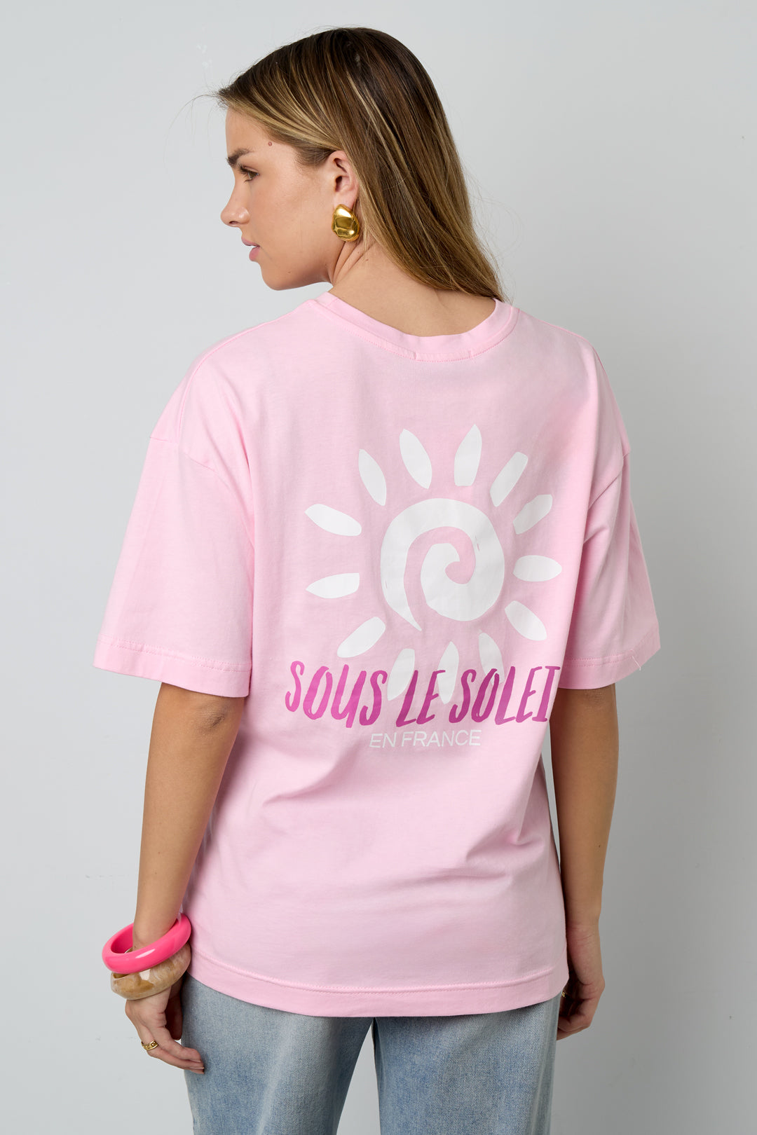 Coton Tricoté T-shirt Femme Casual Lettres