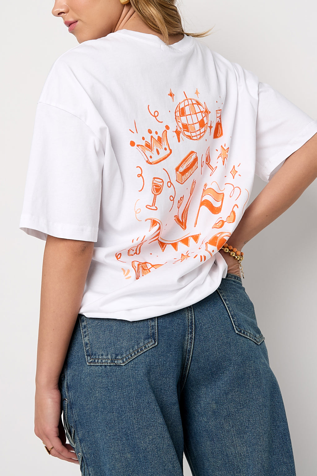 T-shirt à motif de couronne de dessin animé
