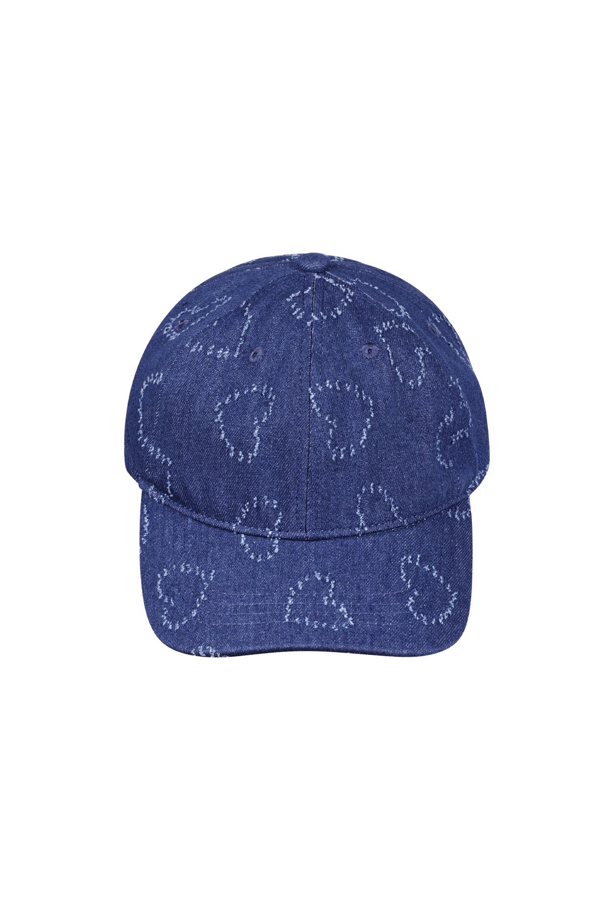 casquette bleue à motif fleurs - Apollodrop