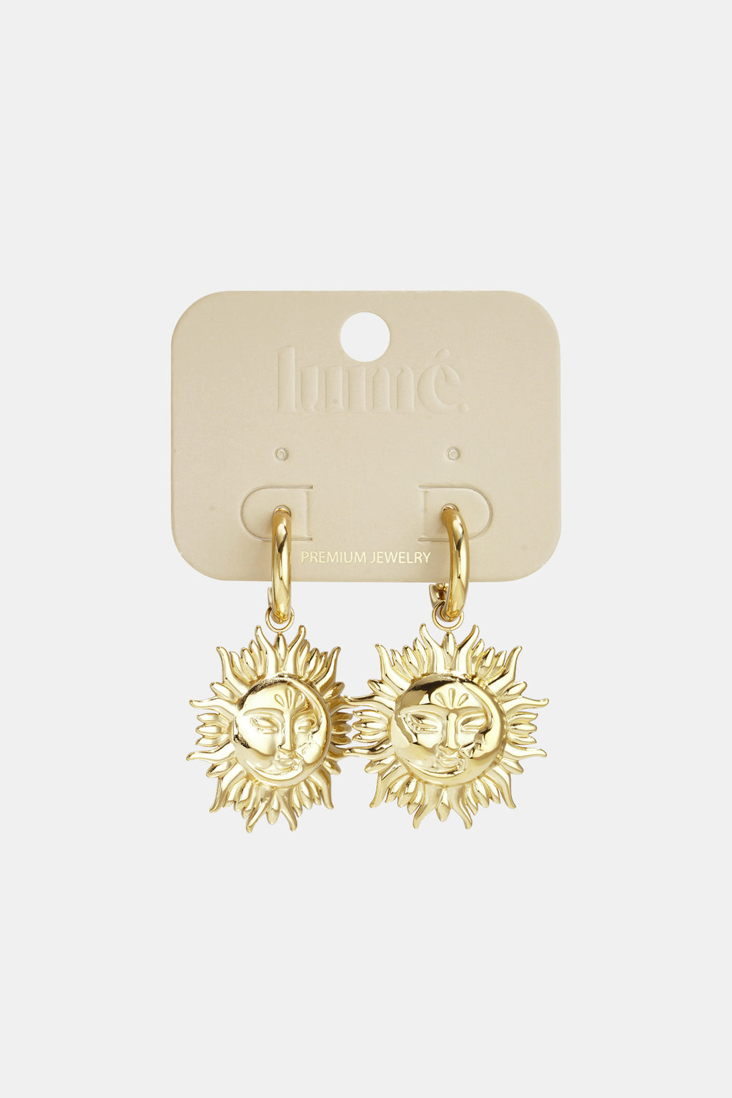 Boucles d'oreilles pendantes en acier inoxydable, collection soleil, style décontracté et simple pour femmes