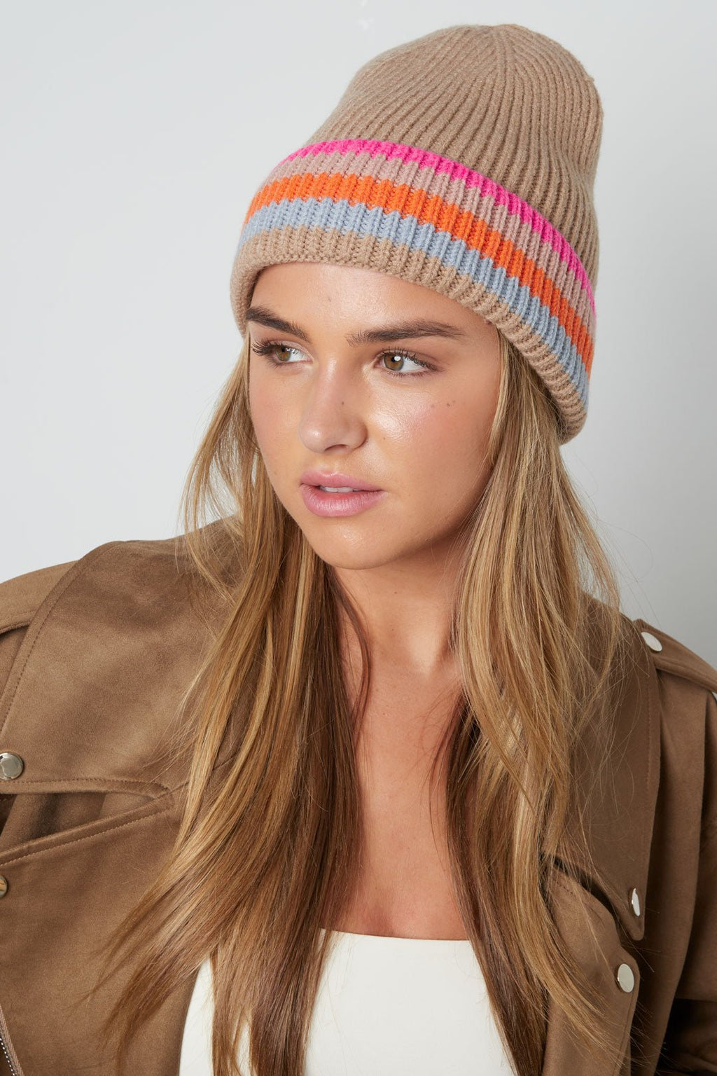 Chapeau à rayures multicolores - Apollodrop