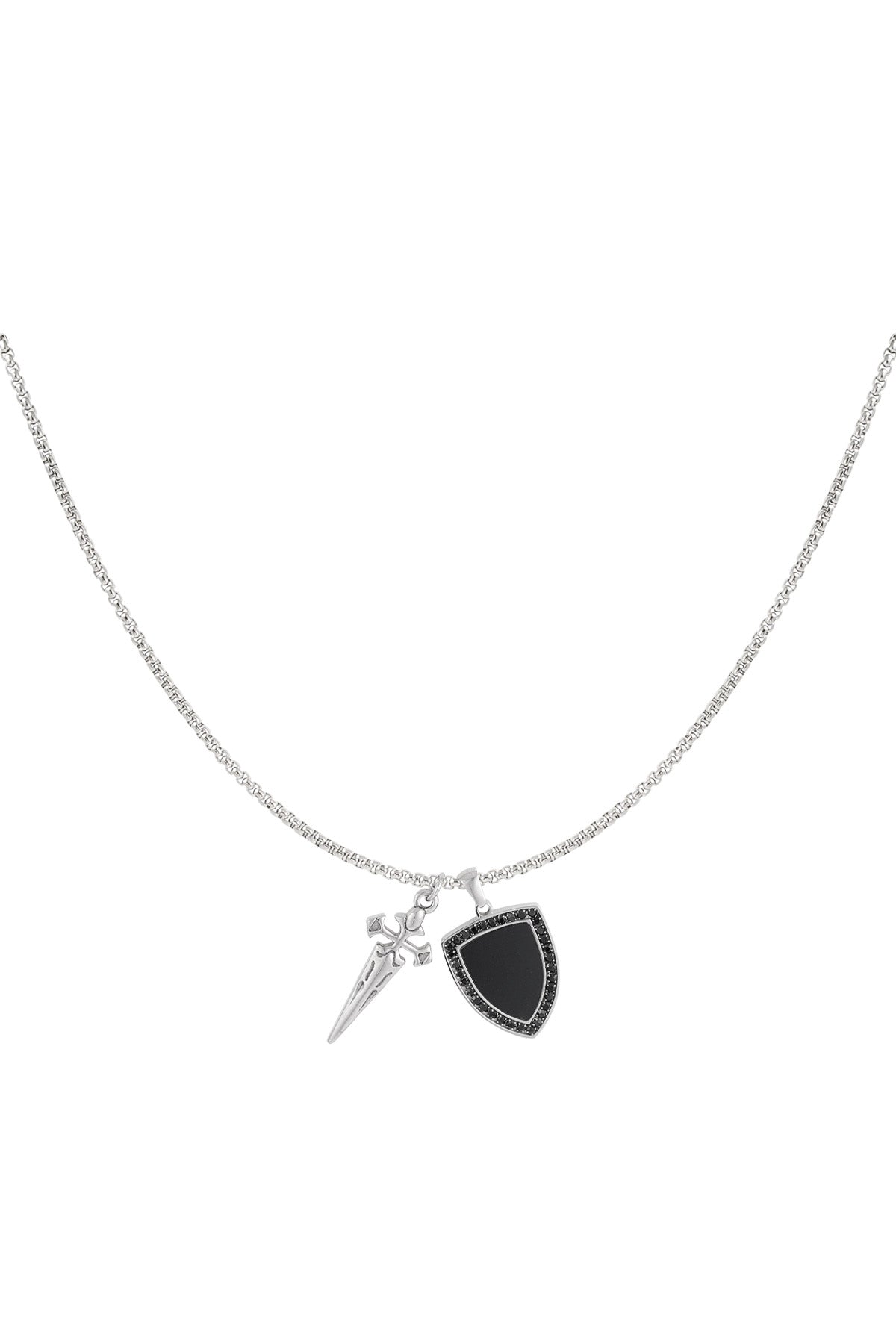collier homme avec pendentif chevalier - Apollodrop