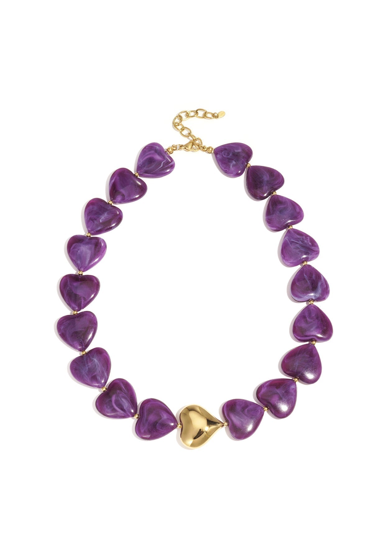 Colliers de perles en acrylique en forme de cœur - Apollodrop